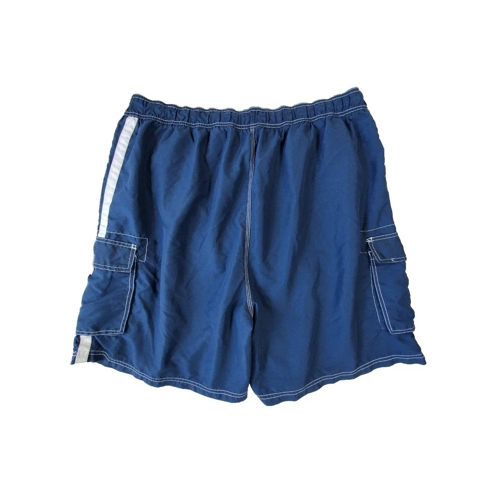 Kanu Surf Navy Blue Cargo Swim Trunks Men's 3X Board‎ Shorts